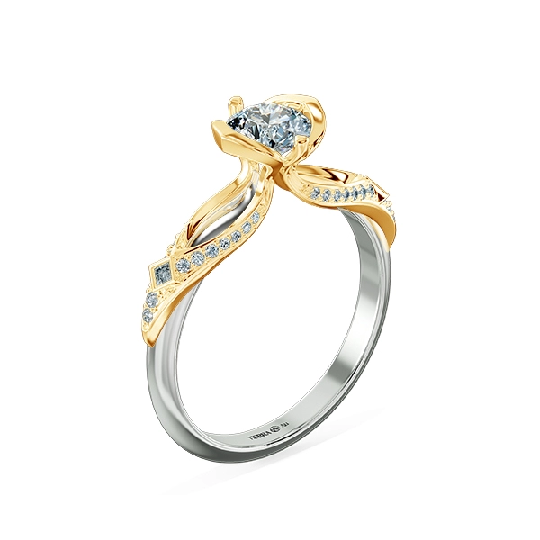 Nhẫn đính hôn Kim cương Satin Cape NCH5404 4